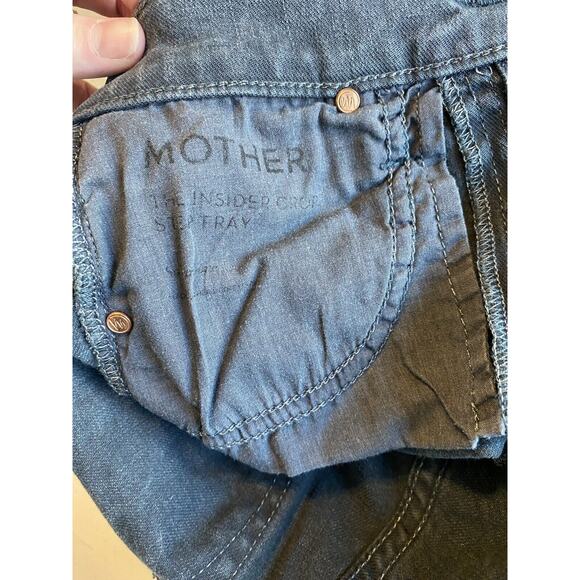 Mother Jeans Size 24 The Insider Crop Step Fray Raw Hem Purposely Faded Grunge - Picture 11 of 13